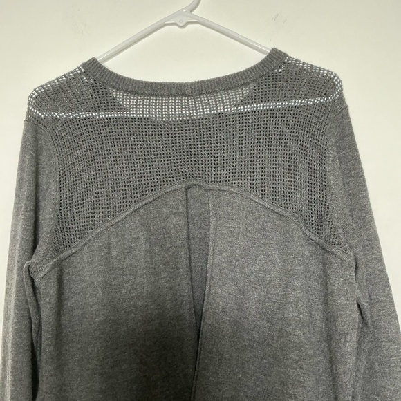 Lululemon Back to Balance Sweater Split Back Long Sleeve in Charcoal Gray - Picture 8 of 15